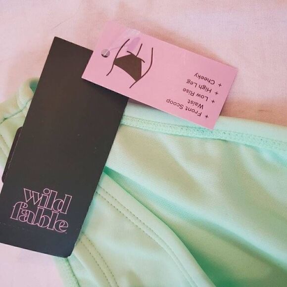 NWT Blue and Neon Green Two Swimsuit bottoms S - Picture 9 of 12